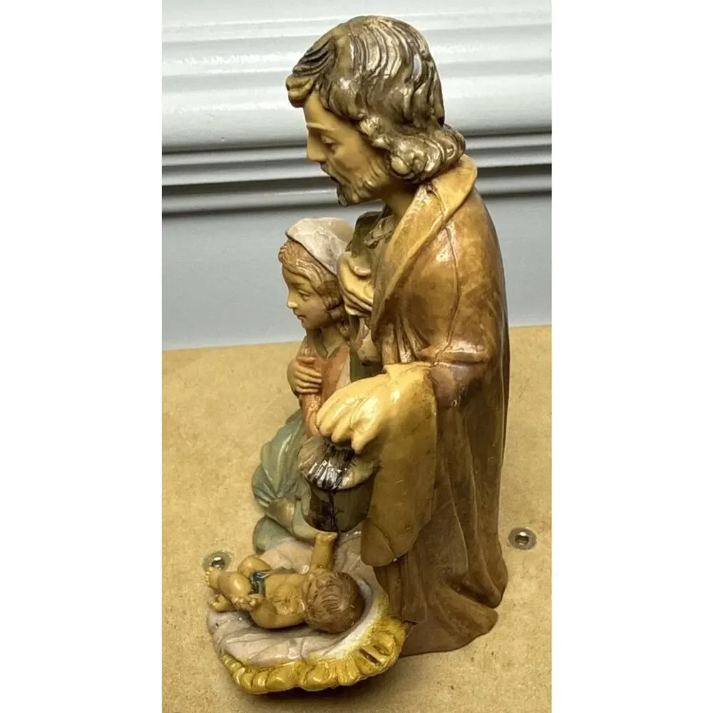 Vintage Fontanini Holy Family Nativity Figurine Italy 5” Mary Joseph Jesus